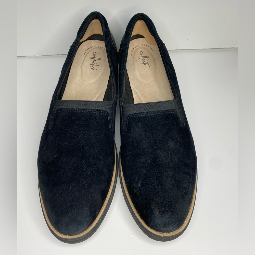 Clarks Sharron Dolly Black Slip On Comfort Loafer Women’s Sz 12 - Picture 6 of 9